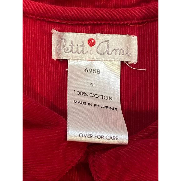 Petit Ami little boys, old fashion, red dressy coat size 4T - Picture 6 of 9